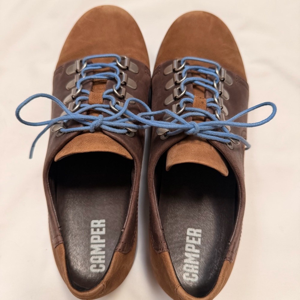 Camper Beluga Hydrobuck Two Tone Brown/Blue Women’s Shoes Size 6.5-7 EU 37 - Picture 4 of 9